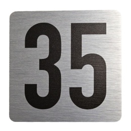 Tabliczka na drzwi 8x8 cm - numer 35