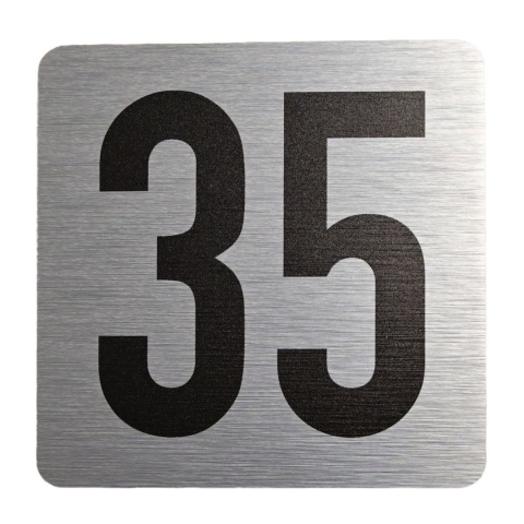 Tabliczka na drzwi 8x8 cm - numer 35