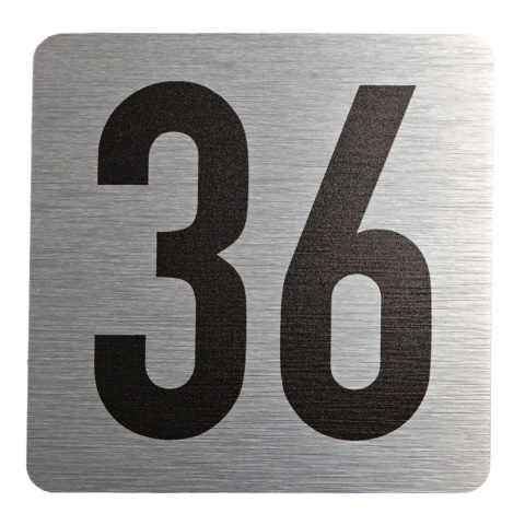 Tabliczka na drzwi 8x8 cm - numer 36