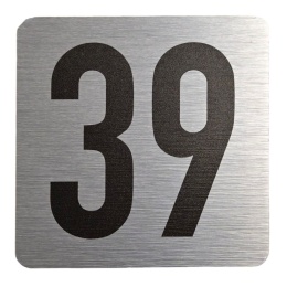 Tabliczka na drzwi 8x8 cm - numer 39