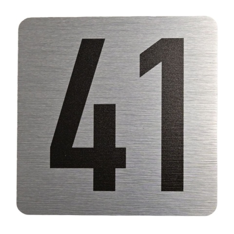Tabliczka na drzwi 8x8 cm - numer 41