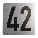 Tabliczka na drzwi 8x8 cm - numer 42