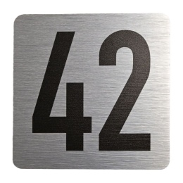 Tabliczka na drzwi 8x8 cm - numer 42