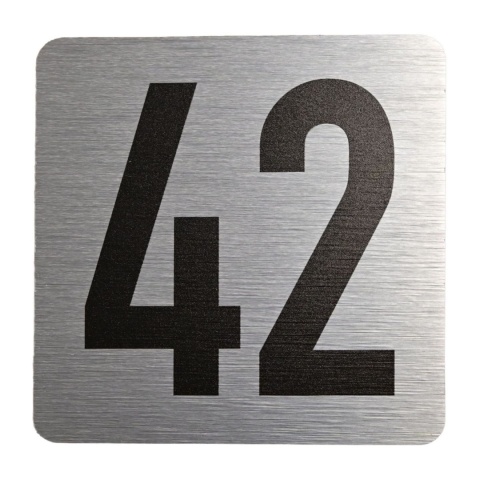 Tabliczka na drzwi 8x8 cm - numer 42