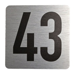 Tabliczka na drzwi 8x8 cm - numer 43