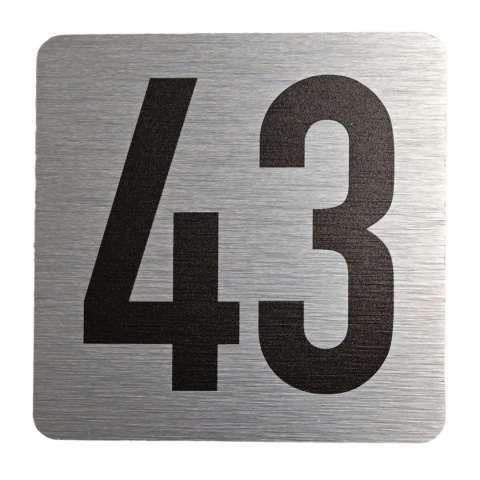 Tabliczka na drzwi 8x8 cm - numer 43