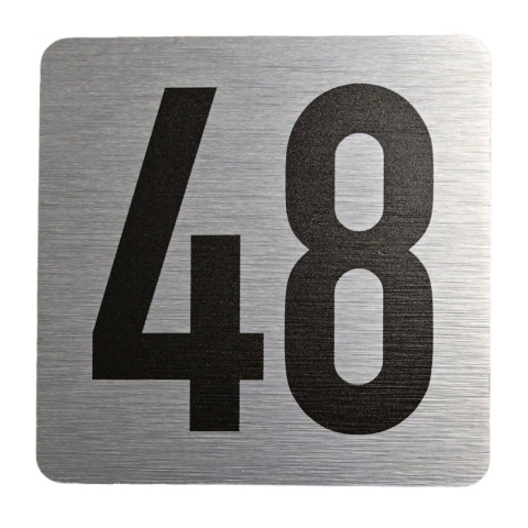 Tabliczka na drzwi 8x8 cm - numer 48