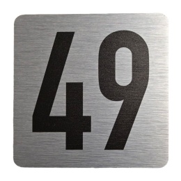 Tabliczka na drzwi 8x8 cm - numer 49