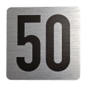 Tabliczka na drzwi 8x8 cm - numer 50