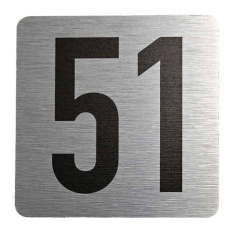 Tabliczka na drzwi 8x8 cm - numer 51