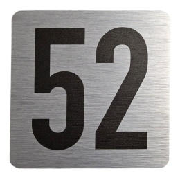 Tabliczka na drzwi 8x8 cm - numer 52