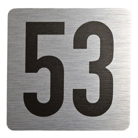 Tabliczka na drzwi 8x8 cm - numer 53