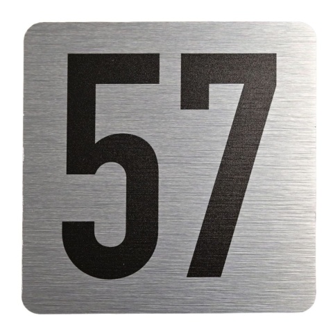 Tabliczka na drzwi 8x8 cm - numer 57