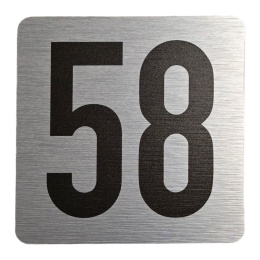 Tabliczka na drzwi 8x8 cm - numer 58