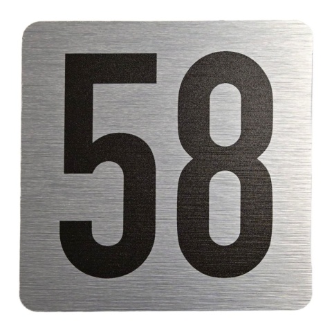 Tabliczka na drzwi 8x8 cm - numer 58