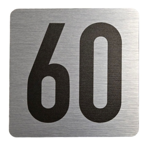 Tabliczka na drzwi 8x8 cm - numer 60