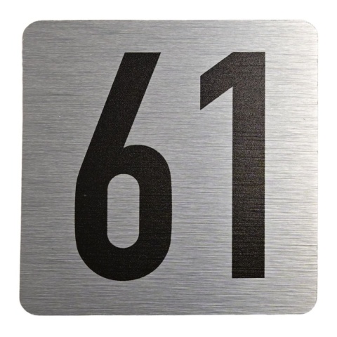 Tabliczka na drzwi 8x8 cm - numer 61