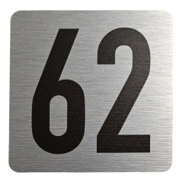 Tabliczka na drzwi 8x8 cm - numer 62