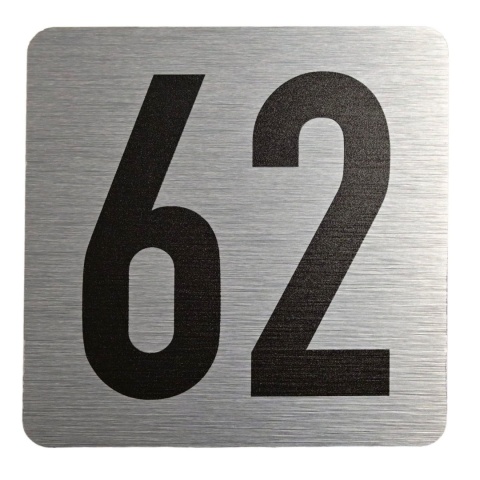 Tabliczka na drzwi 8x8 cm - numer 62