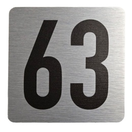 Tabliczka na drzwi 8x8 cm - numer 63
