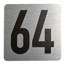 Tabliczka na drzwi 8x8 cm - numer 64