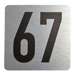 Tabliczka na drzwi 8x8 cm - numer 67