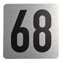 Tabliczka na drzwi 8x8 cm - numer 68