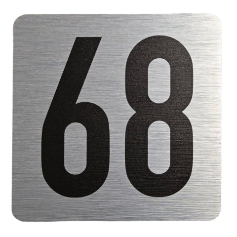 Tabliczka na drzwi 8x8 cm - numer 68