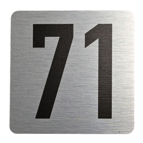 Tabliczka na drzwi 8x8 cm - numer 71