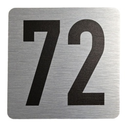 Tabliczka na drzwi 8x8 cm - numer 72
