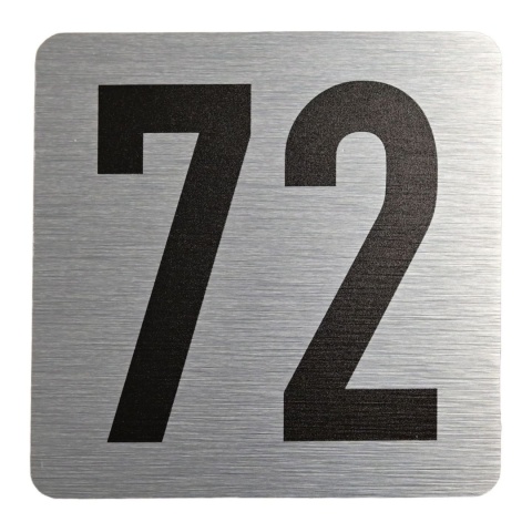Tabliczka na drzwi 8x8 cm - numer 72