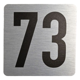 Tabliczka na drzwi 8x8 cm - numer 73