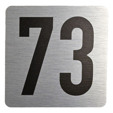 Tabliczka na drzwi 8x8 cm - numer 73
