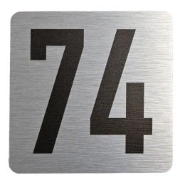 Tabliczka na drzwi 8x8 cm - numer 74