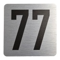 Tabliczka na drzwi 8x8 cm - numer 77