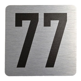 Tabliczka na drzwi 8x8 cm - numer 77