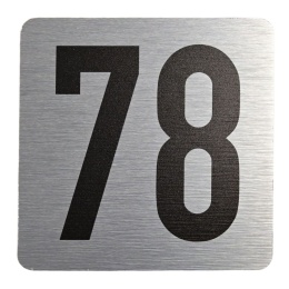 Tabliczka na drzwi 8x8 cm - numer 78