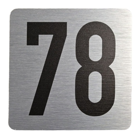 Tabliczka na drzwi 8x8 cm - numer 78