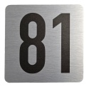 Tabliczka na drzwi 8x8 cm - numer 81