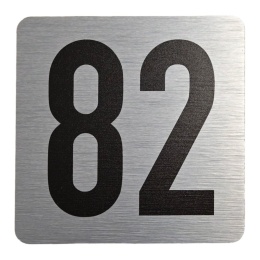 Tabliczka na drzwi 8x8 cm - numer 82