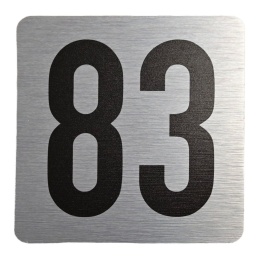Tabliczka na drzwi 8x8 cm - numer 83