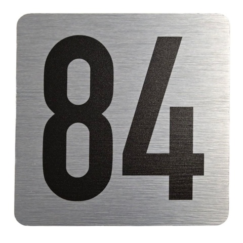 Tabliczka na drzwi 8x8 cm - numer 84