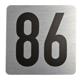 Tabliczka na drzwi 8x8 cm - numer 86