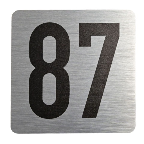 Tabliczka na drzwi 8x8 cm - numer 87