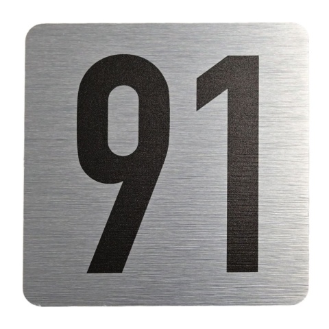 Tabliczka na drzwi 8x8 cm - numer 91