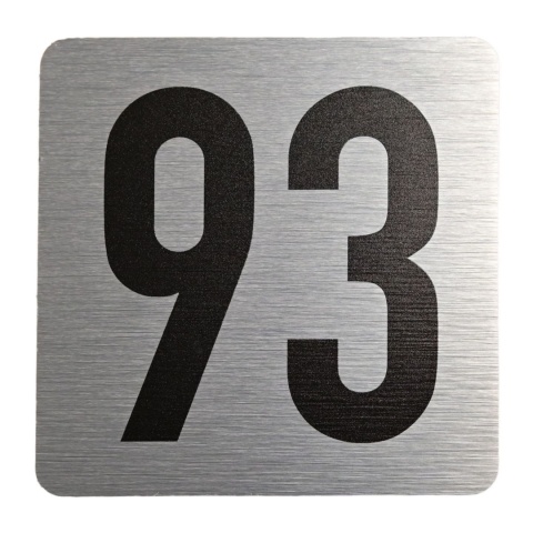 Tabliczka na drzwi 8x8 cm - numer 93