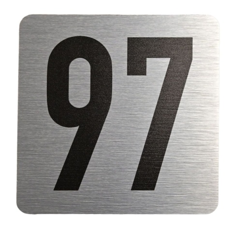 Tabliczka na drzwi 8x8 cm - numer 97
