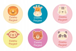 Zestaw Naklejki motywacyjne dla dzieci DZIELNY PACJENT 6 arkuszy